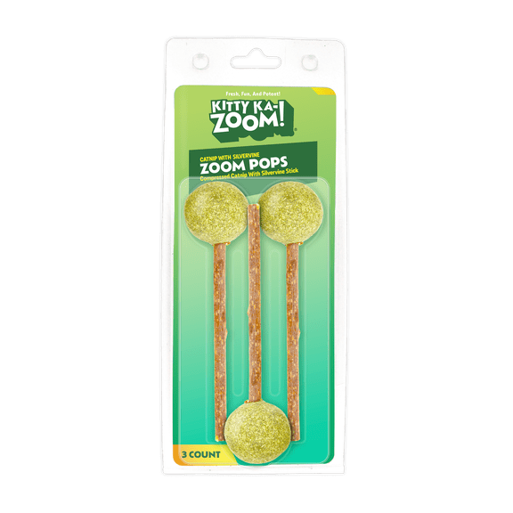 Kitty Ka Zoom Compressed Catnip Zoom Pops 3ct for Cats