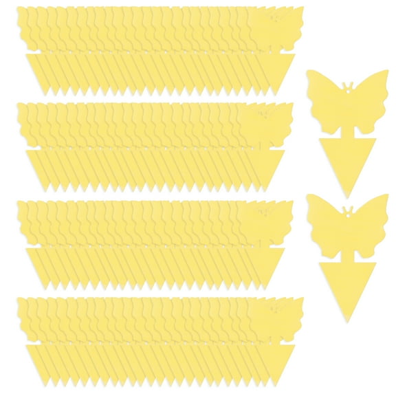 KKmoon 50Pcs Sticky Bug Trap Dual-sided Sticky Flying Insect Traps Indoor Outdoor House Plants Fly Paper for Fruit Fly Fungus Gnat Thrip