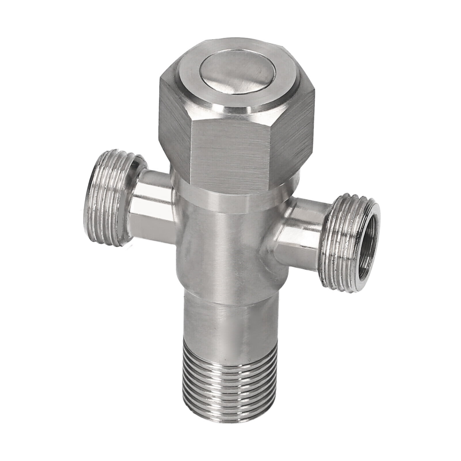 KKmoon Bidet T-Adapter with Shut off Valve Stainless Steel Water ...