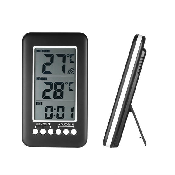 KKmoon LCD Digital Wireless Indoor/Outdoor Thermometer Clock Indoor/Outdoor Temperature Meter With Transmitter