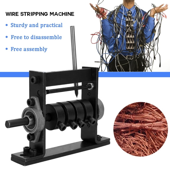 KKmoon Manual Portable Wire Stripping Machine Scrap Cable Peeling Machines Stripper for 1-30mm Hand Tool Can Connect Hand Drill