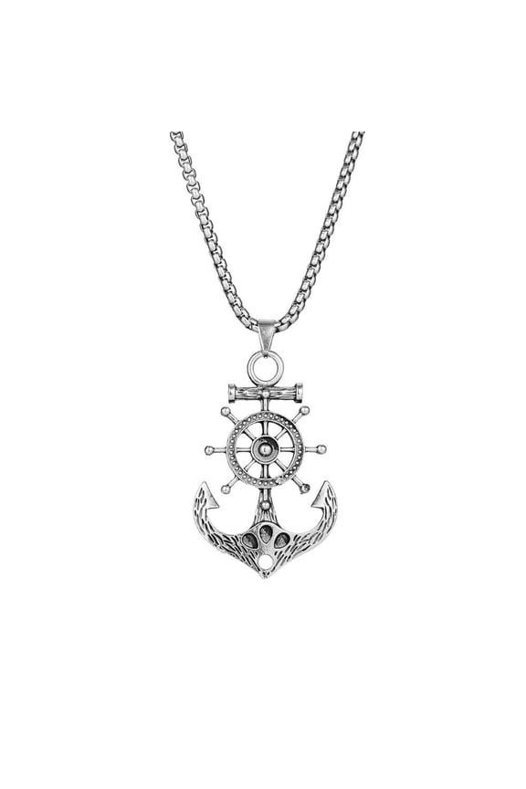 HN071:Hip-Hop Style Necklace,Nautical Anchor Pendent Necklace For Women And Men