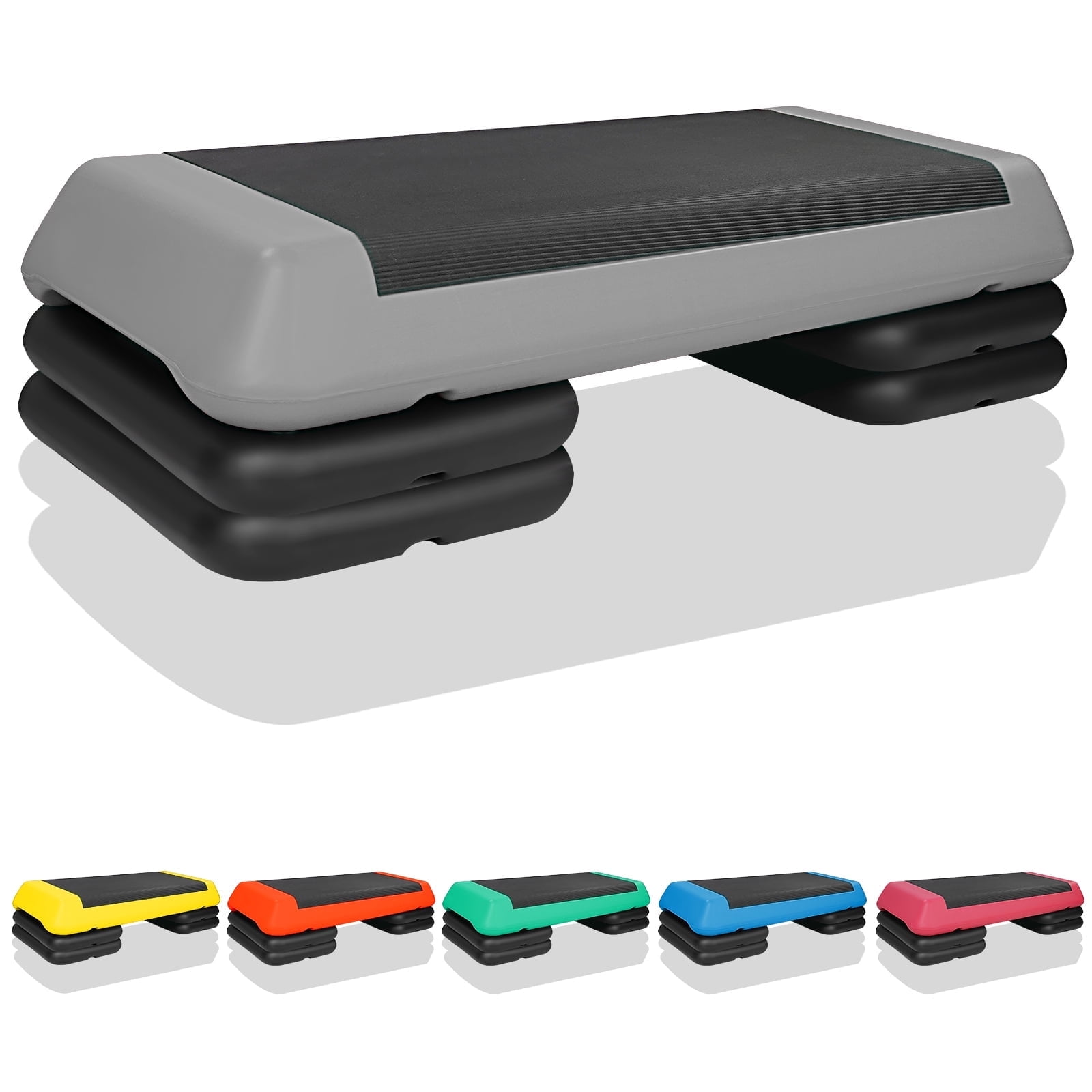 KL KLB Sport 30in Adjustable Step Platform W/ 4 Risers, Exercise with ...