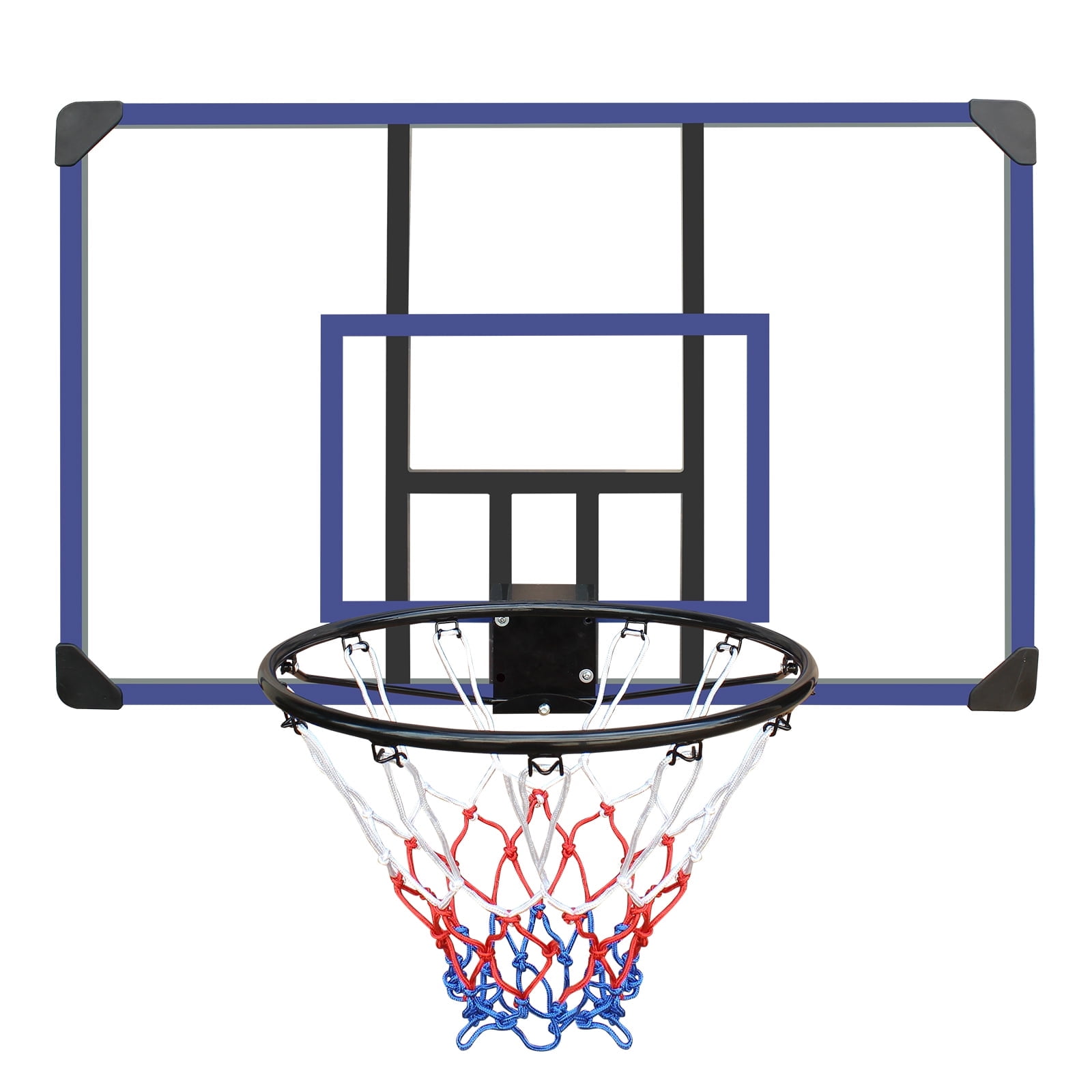 KL KLB Sport 44 Basketball Backboard and Rim Combo, Wall Mounted Basketball Hoop with Shatterproof Backboard for Kids Adults Outdoor Indoor