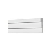 KL02 - Lines Crown Molding Glue-up 6.5 ft. in Plain White (65 Ln. ft / Pack) - 10 Pieces