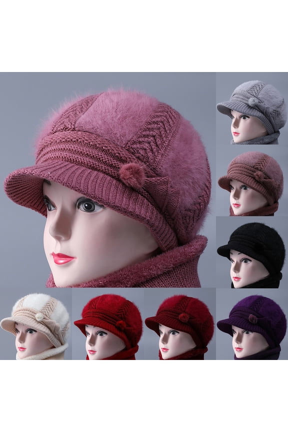 KL0Y2K Cloche Hats for Women Women's Winter Beanie Hat in Plush Woolen Blend with Comfortable Padded Cotton Lining for Enhanced Warmth,Beige,One Size