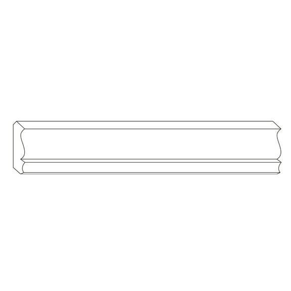 KL11M - Traditional Crown Molding Glue-up 6.5 ft. in Plain White (32.5 Ln. ft / Pack) - 5 Pieces