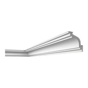 KL120 - Ericka Crown Molding Glue-up 6.5 ft. in Plain White (32.5 Ln. ft / Pack) - 5 Pieces