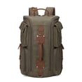 thumbnail image 1 of KL928 Canvas Backpack for Men, Large Capacity Waterproof Travel Backpack, large Laptop Backpack for Travel,Olive Green, 1 of 7