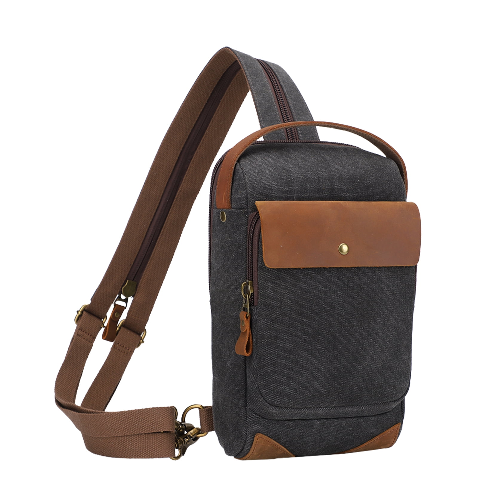 KL928 Canvas Sling Bag Crossbody Backpack Shoulder Casual Rucksack for Men Women