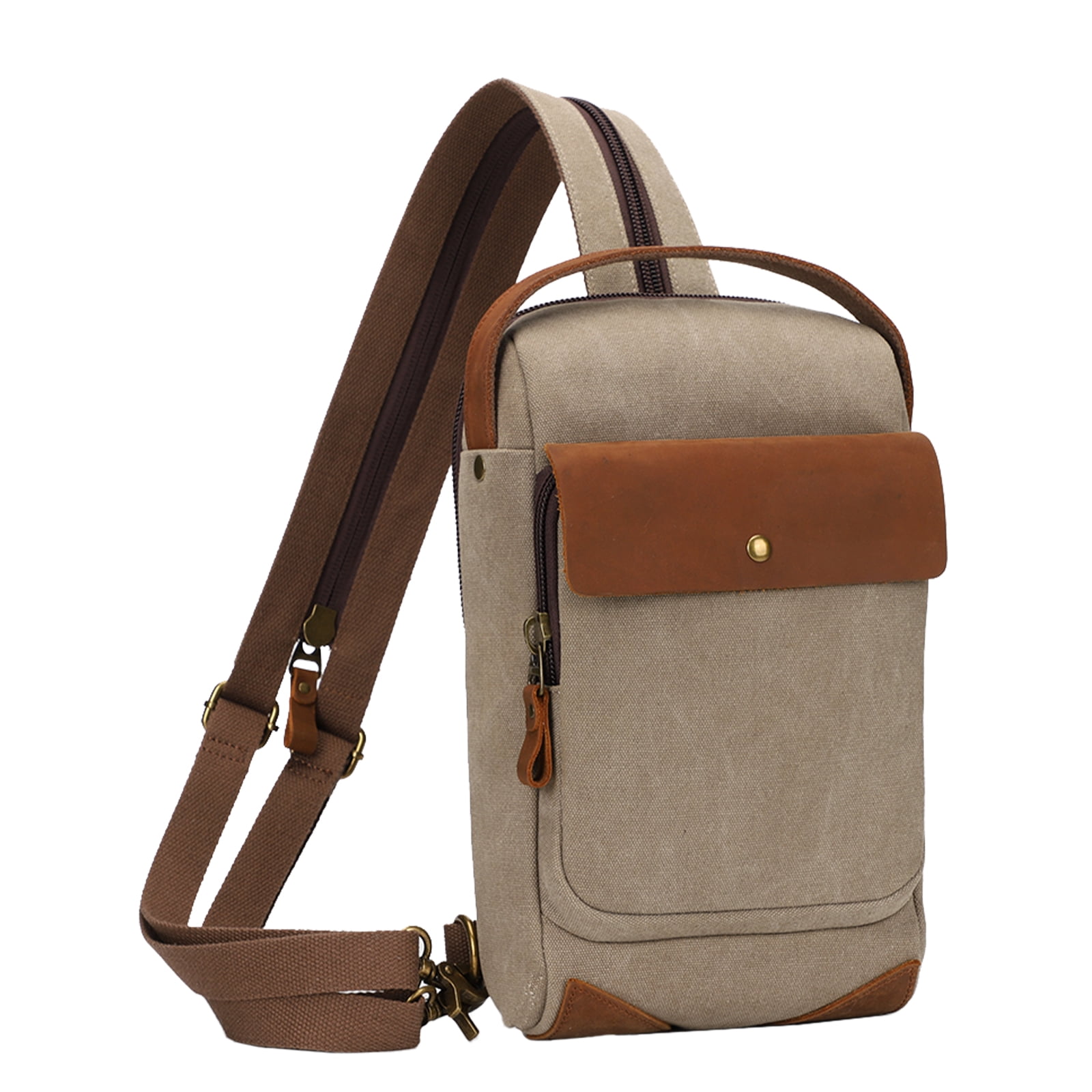 KL928 Canvas Sling Bag Crossbody Backpack Shoulder Casual Rucksack for Men Women