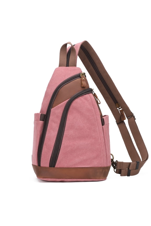 Canvas Sling Bag - Crossbody Backpack Shoulder Daypack Rucksack for Men Women