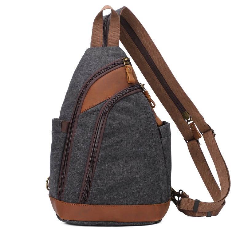 KL928 Canvas Sling Bag - Crossbody Backpack Shoulder Daypack  display picture 1