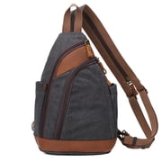 KL928 Canvas Sling Bag - Crossbody Backpack Shoulder Daypack Rucksack for Men Women