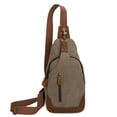 thumbnail image 1 of KL928 Canvas Sling Bag Shoulder Crossbody Backpack Casual Rucksack for Men Women Gift, 1 of 6