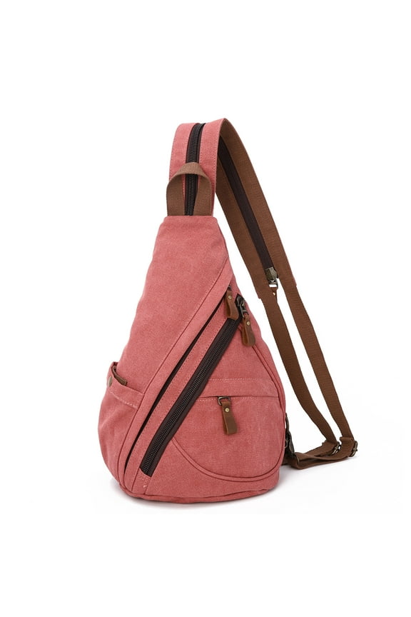 Canvas Sling Bag Small Crossbody Backpack Shoulder Casual Daypack Outdoor
