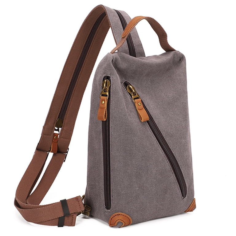 KL928 Women Canvas Sling Crossbody Casual Daypack Rucksack KL928 Sling Bag for Men Women Small Crossbody Backpack  main image 4