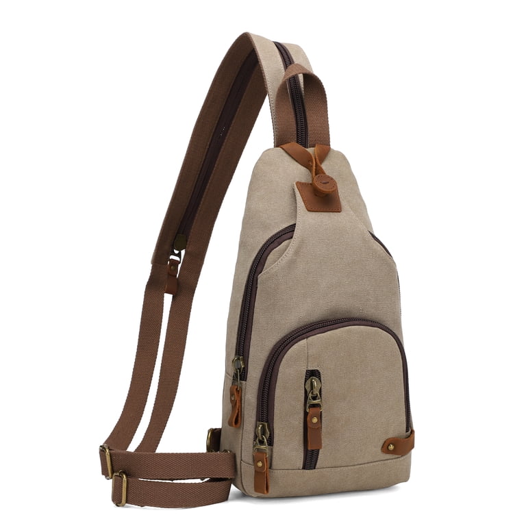 KL928 Canvas Sling Bag for Men Women Crossbody Backpack  display picture 1