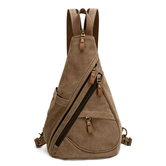KL928 Canvas Sling Bag for Women Sling Backpack Crossbody Shoulder Bag for Men Small Backpack