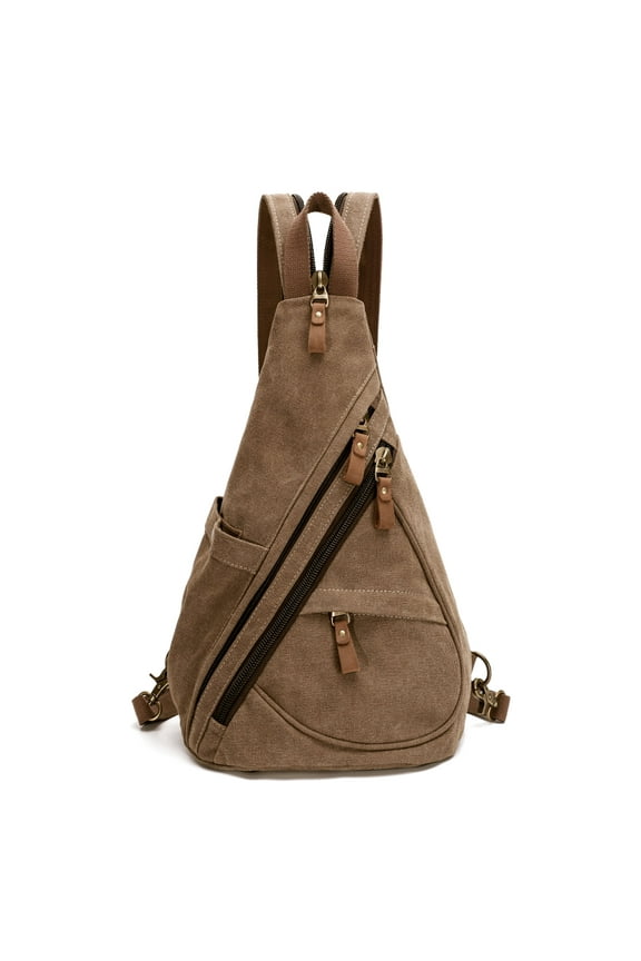 Canvas Sling Bag for Women Sling Backpack Crossbody Shoulder Bag for Men Small Backpack