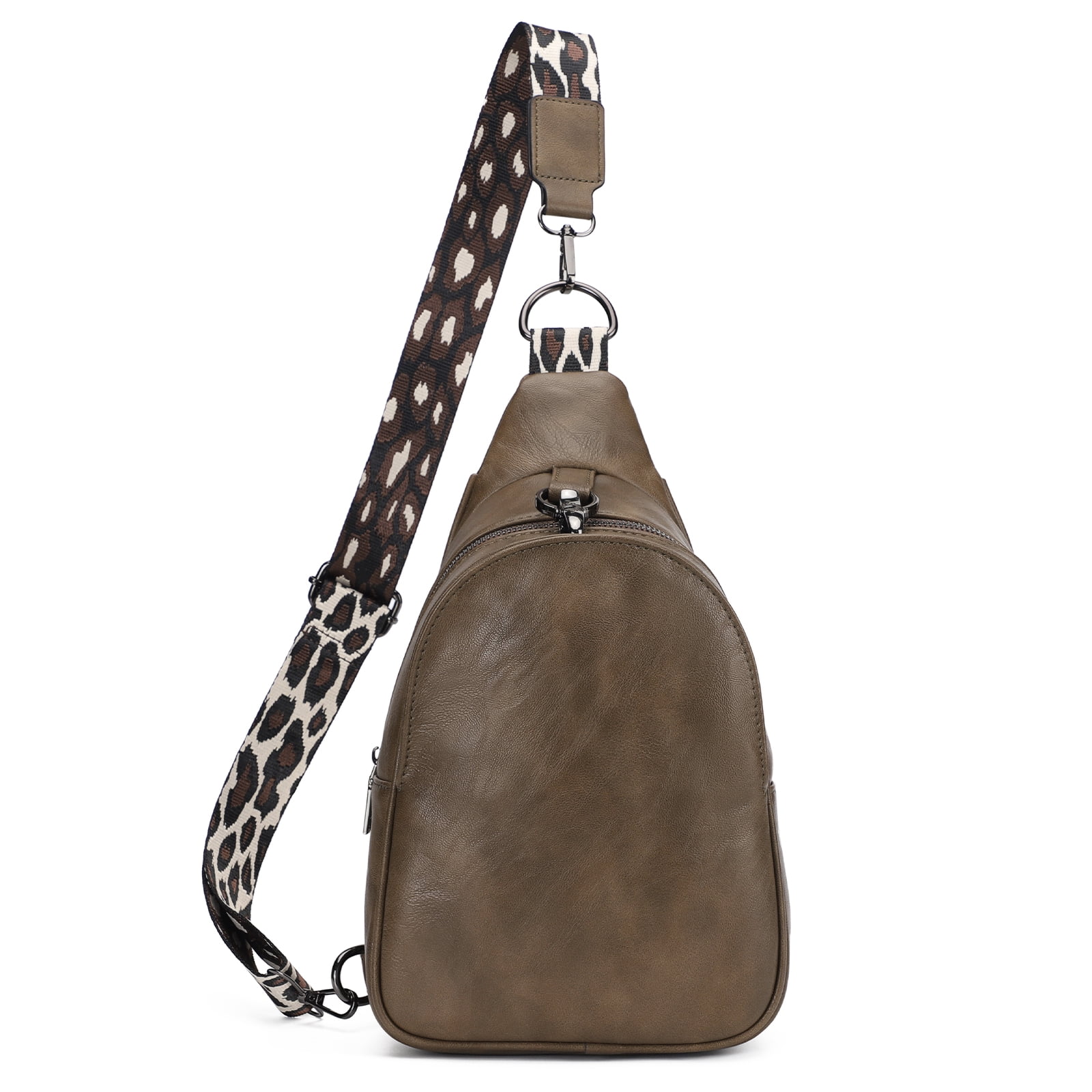KL928 Chest Bag for Women Small Sling Bag PU Leather Crossbody Bag