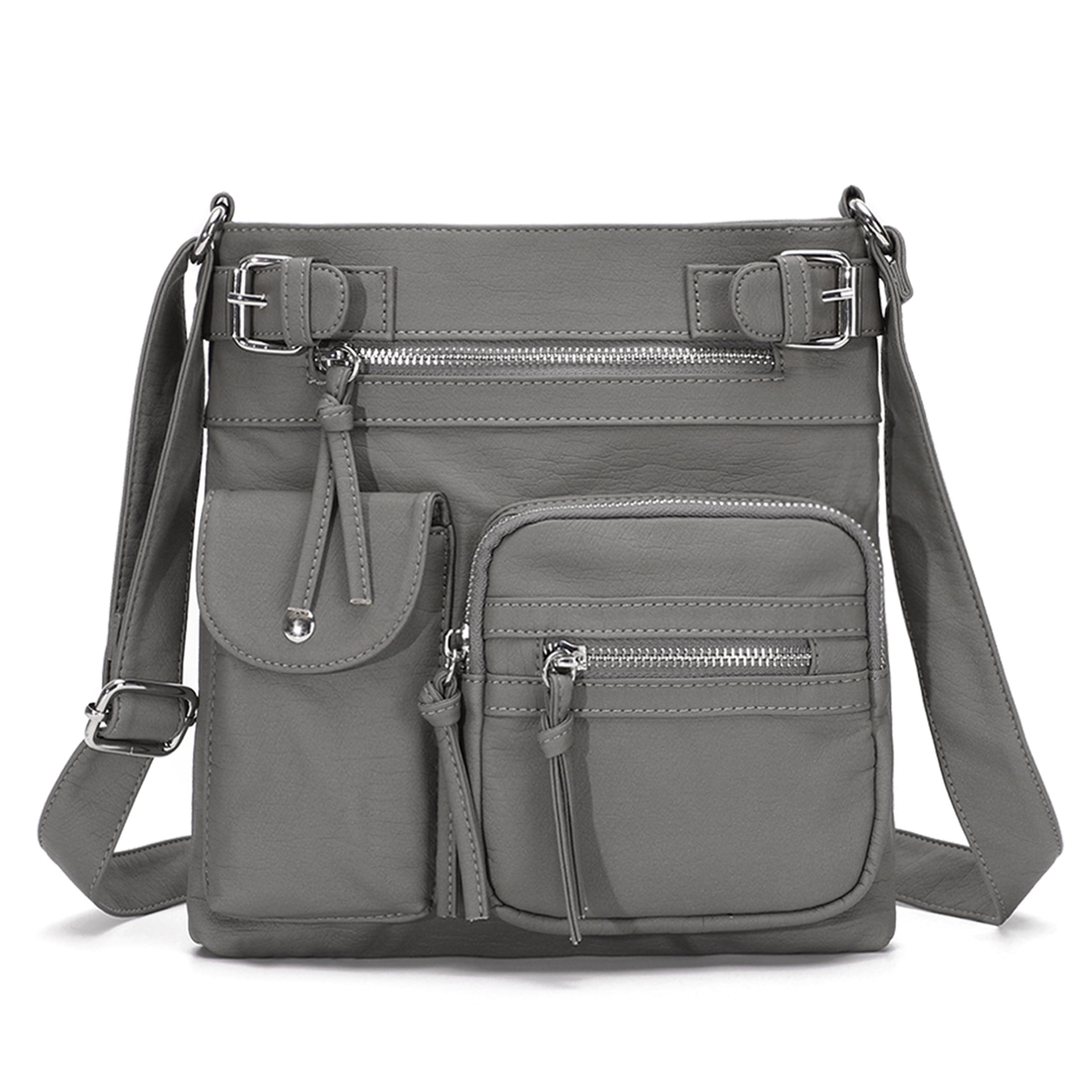 KL928 Crossbody Bags for Women Multi Pocket Shoulder Bags Medium Travel Purses  Soft PU Leather
