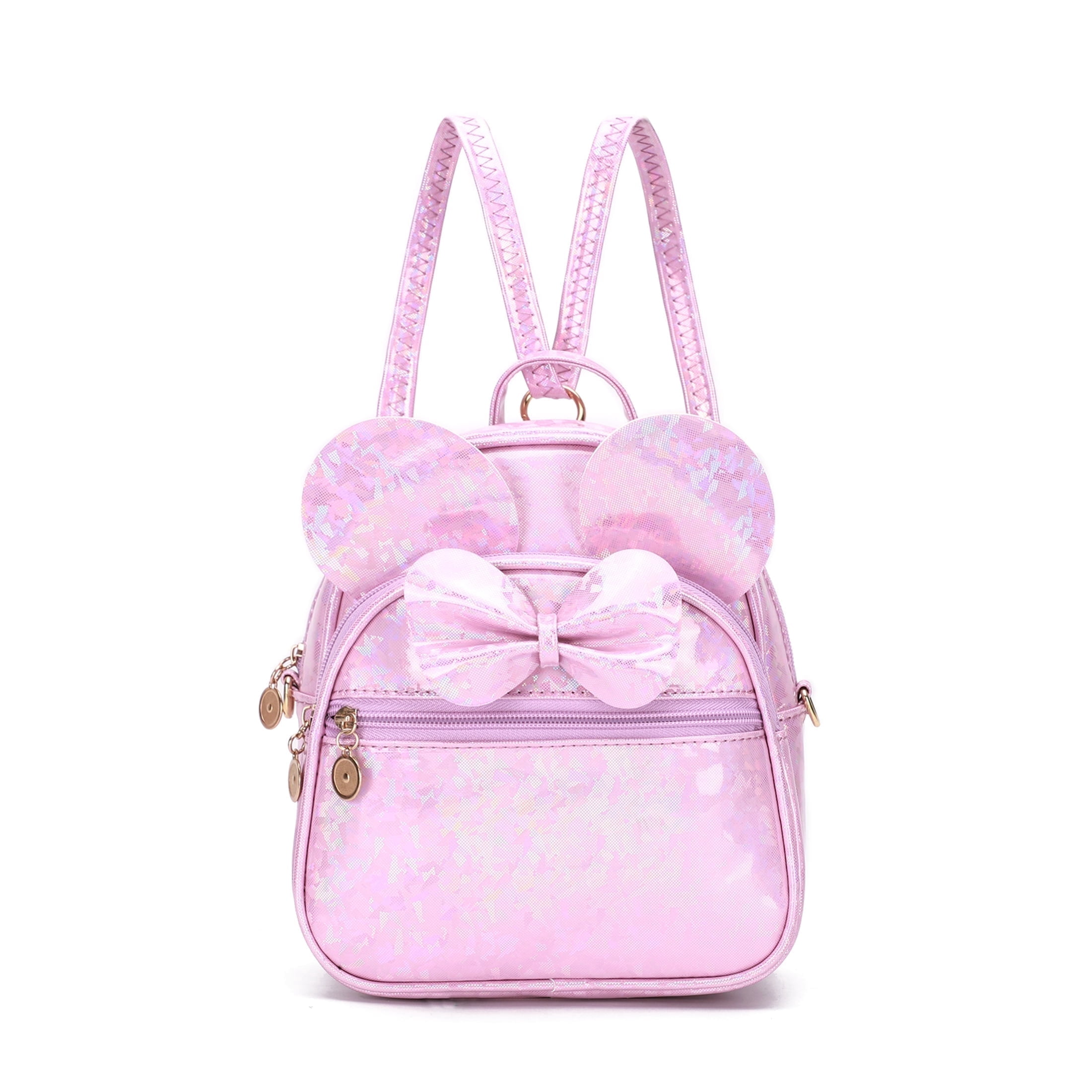 KL928, Cute Mini Backpack Purse, Pink, 8.2x4.1x9.6 inches