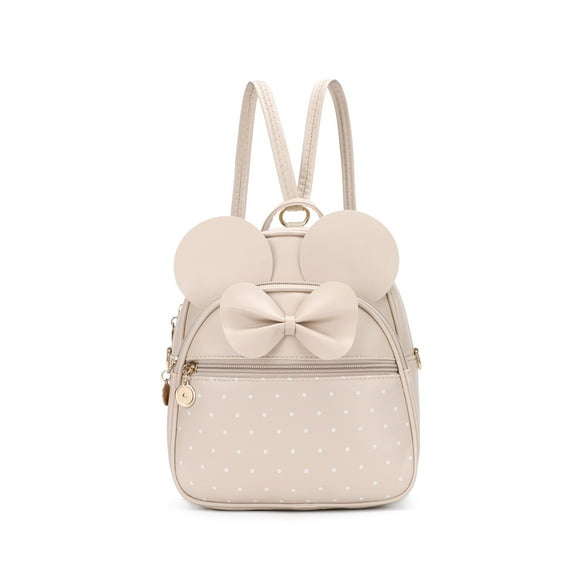 KL928 Cute Mini Leather Backpack Purse Women's Mini Quilted Zipped Backpack Khaki