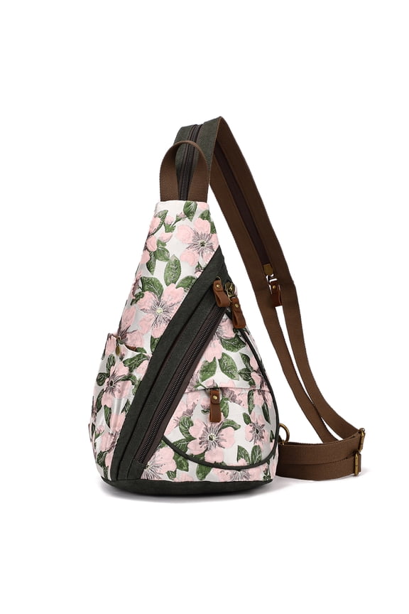 Embroidery Sling Bag for Women Men Sling Backpack Small Crossbody Shoulder Bag Outdoors