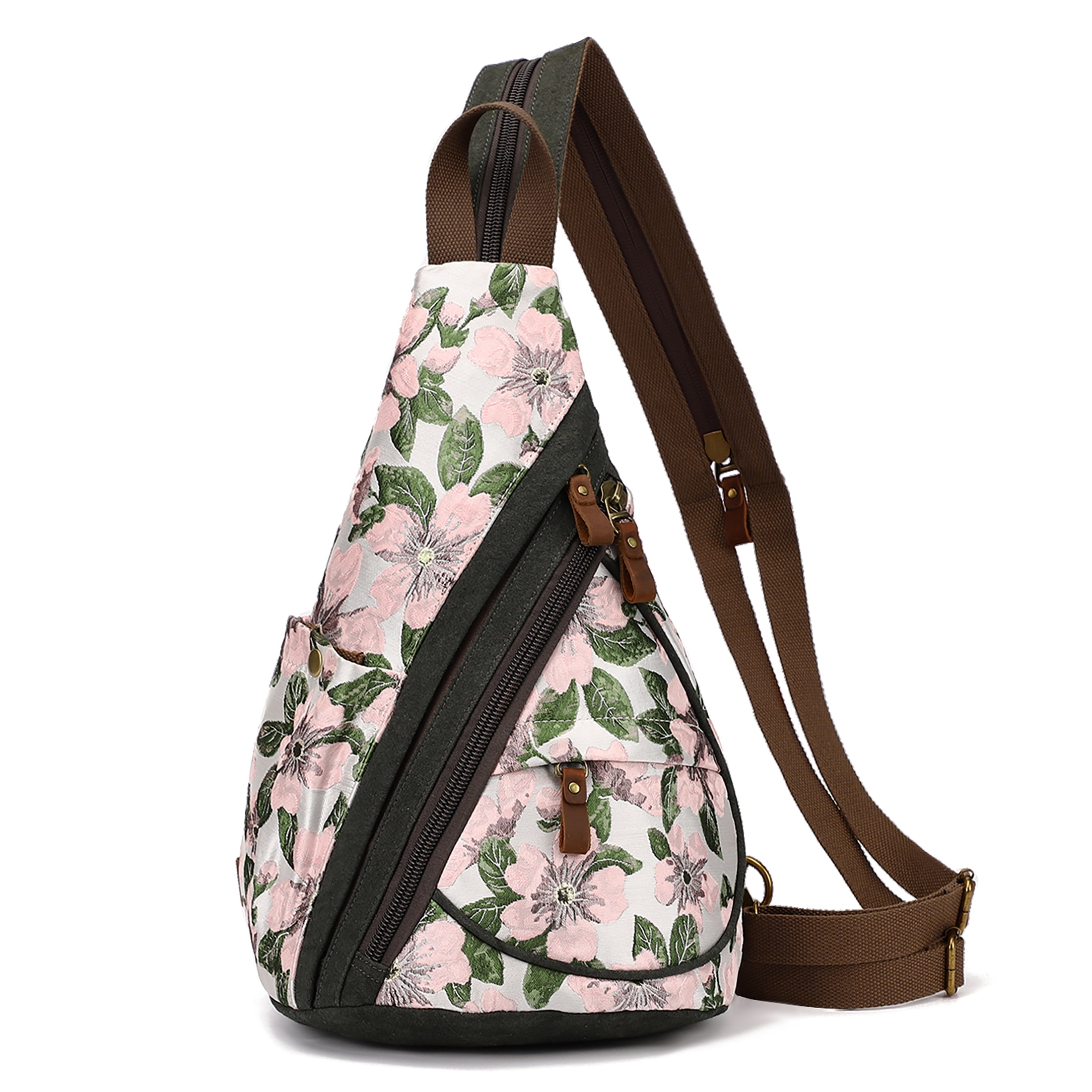 KL928 Floral Patterned Sling Bag KL928 Floral Print Sling Bag for Women Sling Backpack Small  main image 3