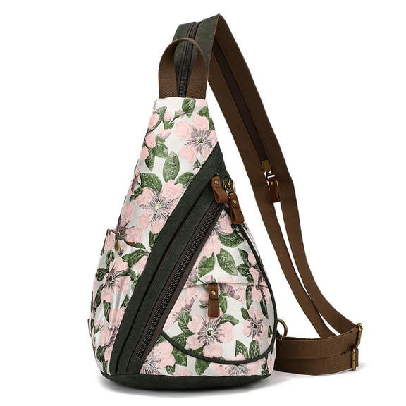 KL928 Embroidery Sling Bag for Women Men Sling Backpack Small Crossbody Shoulder Bag