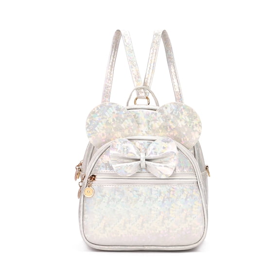 KL928 Cute Mini Backpack Purse Women's Zipped Sequin Pink Backpack Bookbag