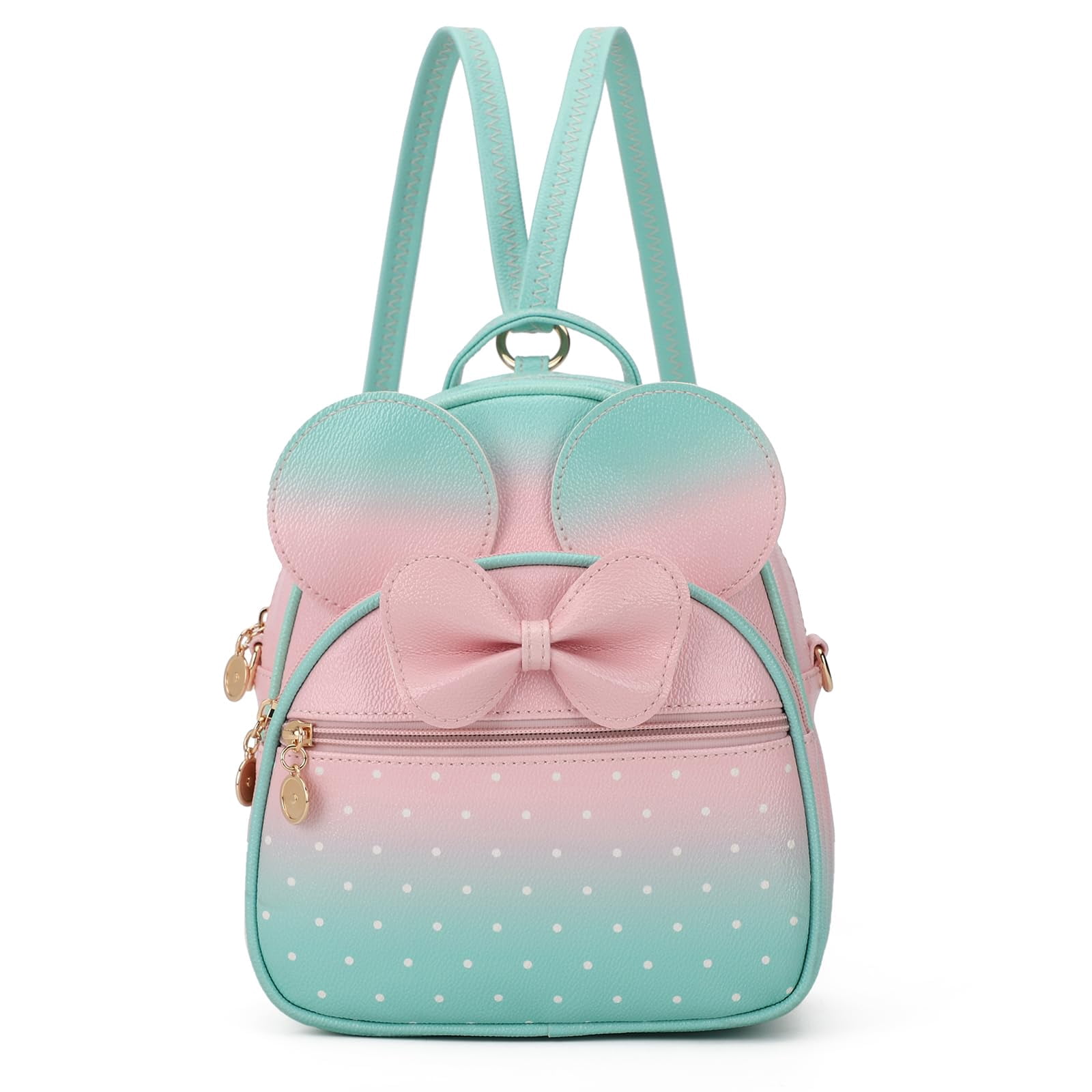 casual vintage mini backpacks womens Alison Vegan Leather Backpack, Black Trendy And Fashionable Casual Backpack For Kids Cute Bear Ear Product Description Brown PU Leather Mini Backpack