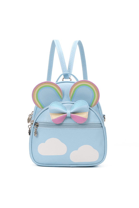 Rainbow Mini Backpack Purse Women's Zipped Cute Backpack School Travel