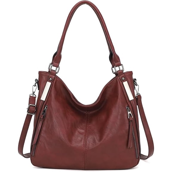 KL928 Hobo Handbag for Women Ladies Leather Tote Shoulder Bag Large Crossbody Bags(Blue)