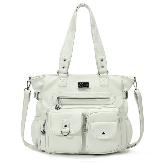 KL928 Large Purses for Women Shoulder Handbags Crossbody Hobo Tote Bag for Women (White)