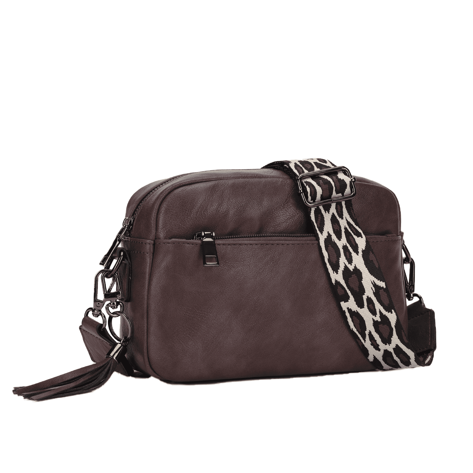 KL928 Leather Crossbody Bag for Women Ladies Wide Strap Shoulder Bag Small Purses and Handbags(Berry Purple)