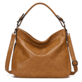 thumbnail image 1 of KL928 Leather Hobo Handbags for Women Crossbody Bags Retro Satchel Bag(Yellowish Brown), 1 of 6