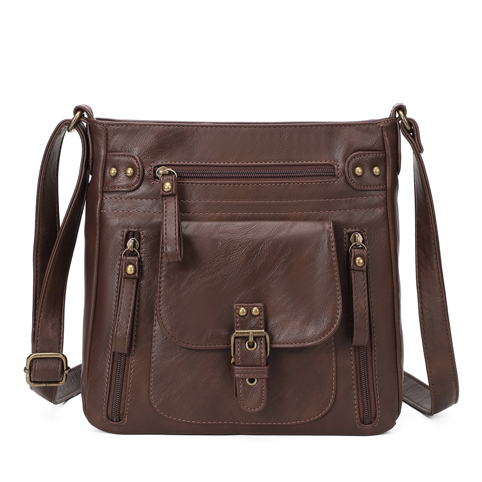 KL928 Messenger Bags for Women Leather Handbag Brown Crossbody Purse Women's Gifts