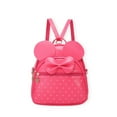 thumbnail image 1 of KL928 Mini Leather Backpack Purse Women's Mini Quilted Zipped Backpack Bow Knot Polka Dot Cute Mini Backpack, 1 of 7