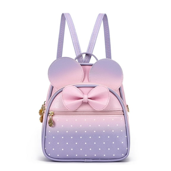 KL928 Mini Quilted Backpack Purse Women Bow Knot Leather Backpack Convertible Shoulder Bag Gift