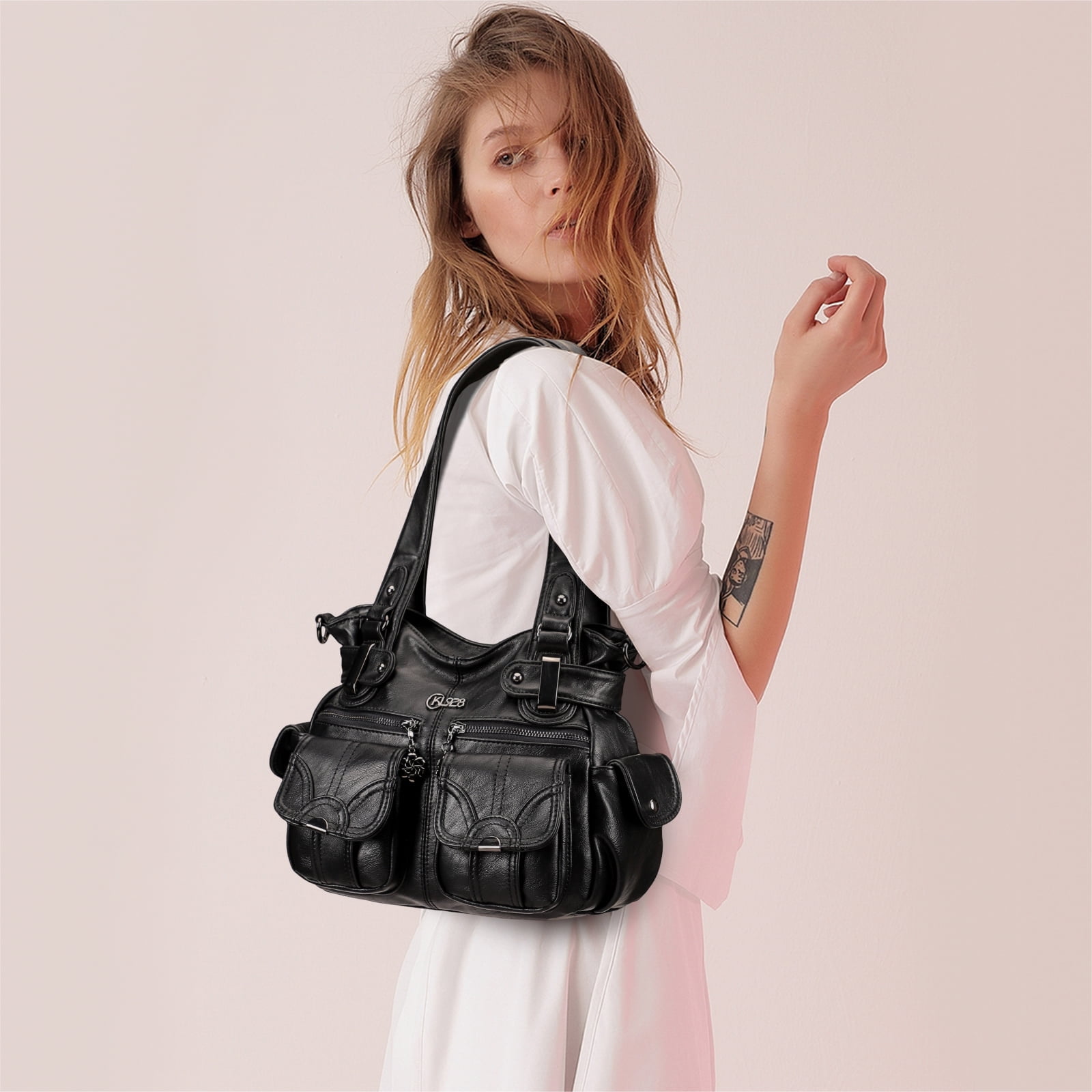 Junior Drake Megan optionable Leather Handbag