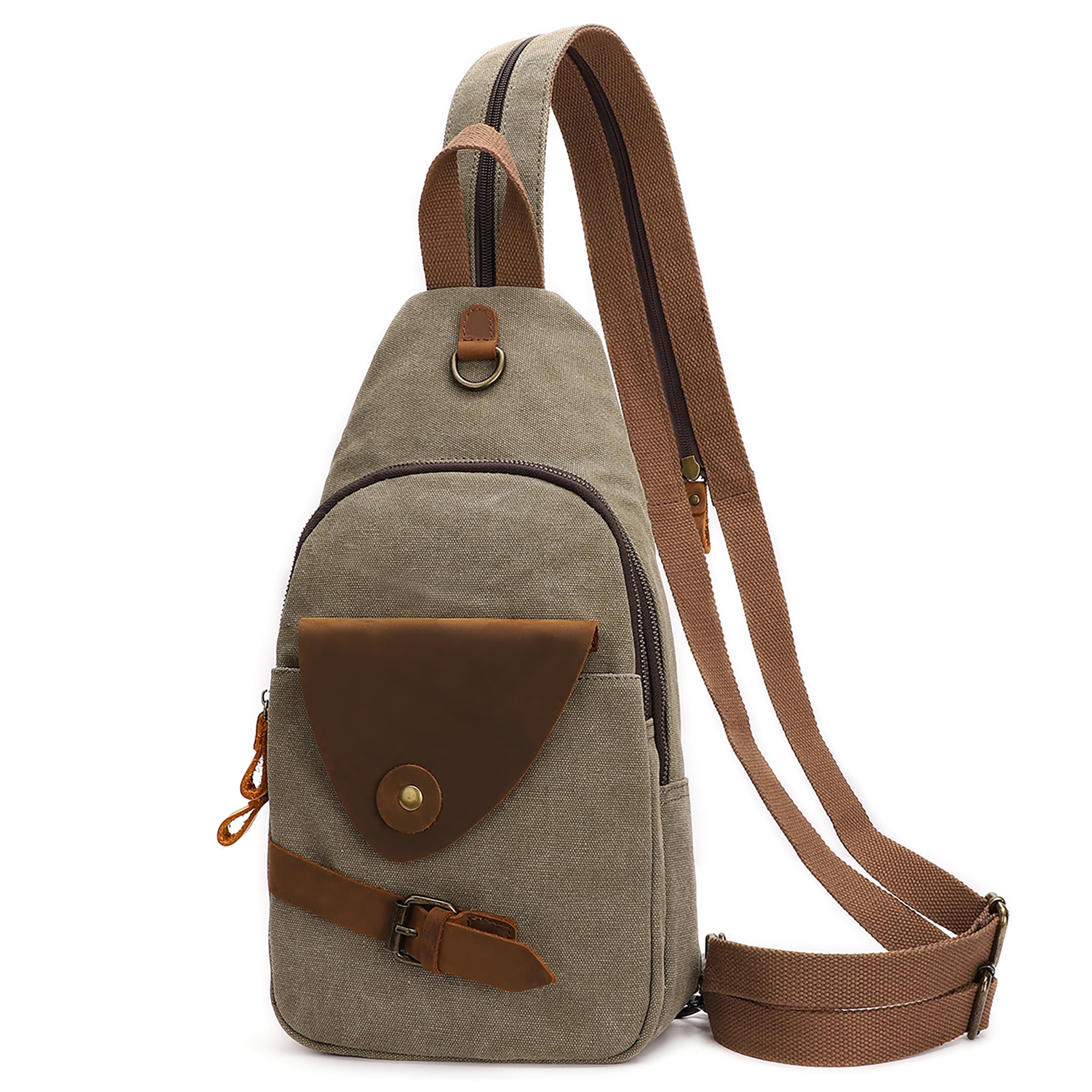 KL928 Outdoor Canvas Sling Bag Crossbody Backpack Casual Rucksack for Men Women Gift