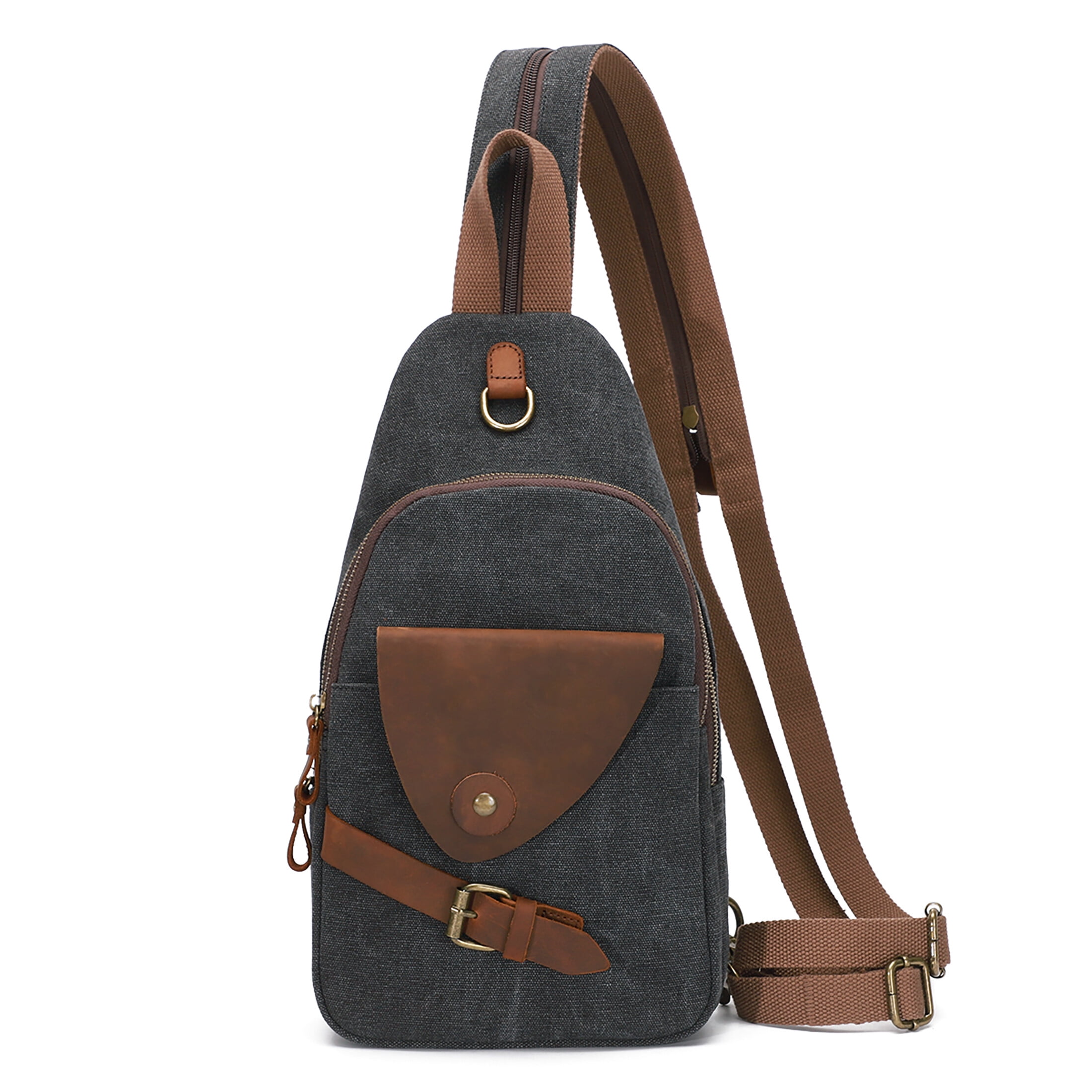 KL928 Outdoor Canvas Sling Bag Crossbody Backpack Casual Rucksack for Men Women Gift
