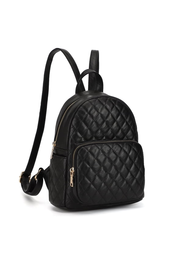 Quilted Mini Backpack for Women PU Leather Backpack Purse Small Casual Daypack for Ladies