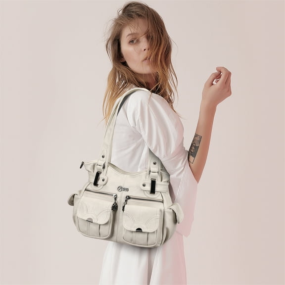 KL928 Satchel Handbags for Women Soft PU Leather Crossbody Shoulder Bag Hobo Bags