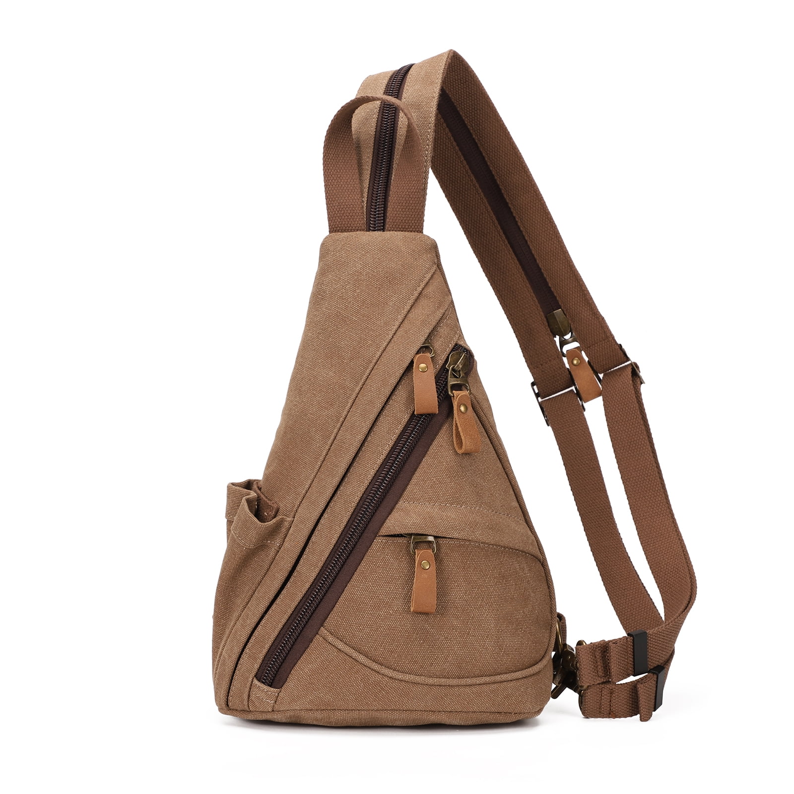 Canvas Sling Backpack Casual Crossbody   Women Men Shoulder Rucksack Daypack Canvas Sling Bag - Small Crossbody Backpack Shoulder Casual  main image 2