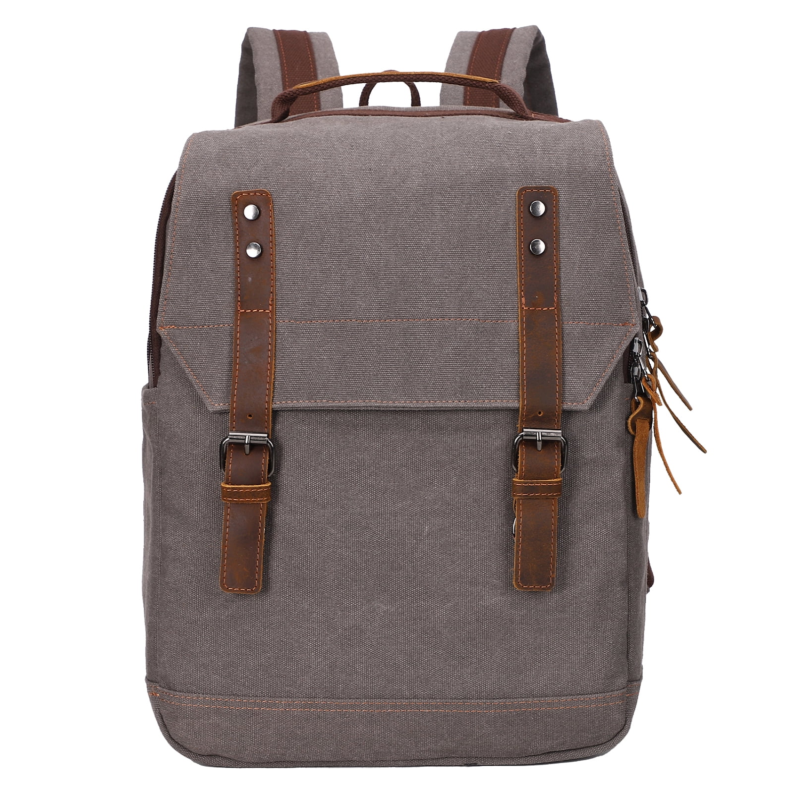 KL928 Vintage Waterproof Canvas Backpack with Leather Straps Large Capacity( 40L) Travel & Laptop Bag for Men and Women(Gray) - Walmart.com KL928 Vintage Waterproof Canvas Backpack with Leather Straps Large Capacity( 40L) Travel & Laptop Bag for Men and Women(Gray) - Walmart.com