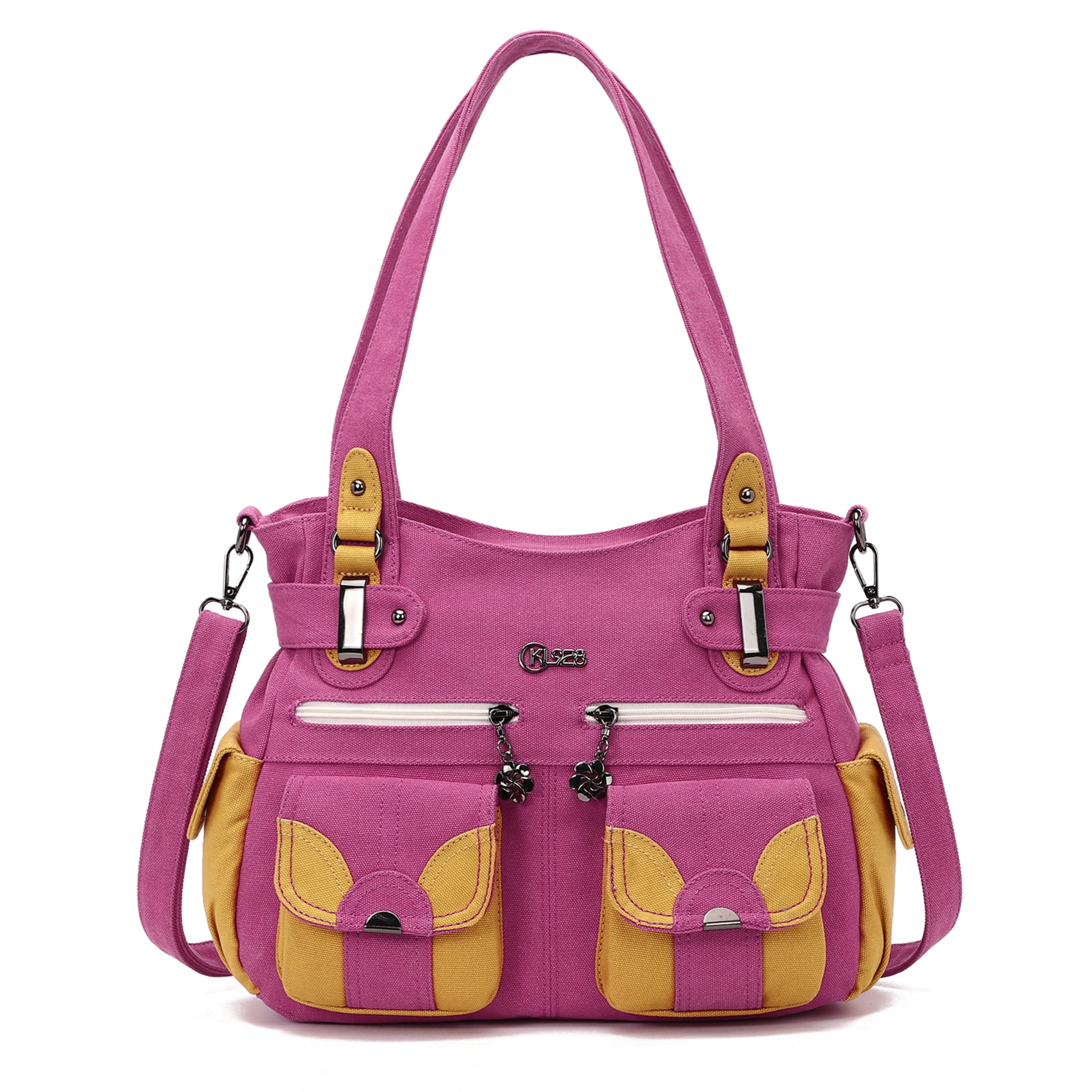 KL928 Women Canvas Purses Large Hobo Shoulder Bags Pocketbook Handbag