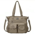 thumbnail image 1 of KL928 Women Large Purses Shoulder Bag top Handle Satchel Bag for Work Travel with 2 Straps Mud, 1 of 8